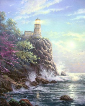 Lampe Split Rock Thomas Kinkade Peinture à l'huile